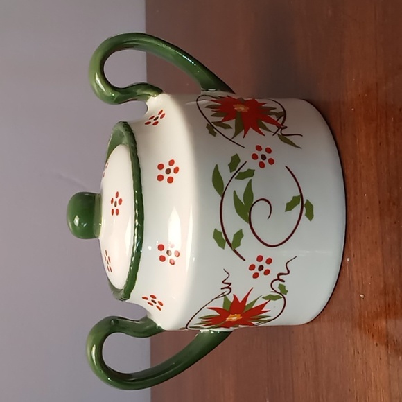 Temp-tations by Tara Tesher Holiday Cardinal and Holly Cream and Sugar Jars - Picture 3 of 9